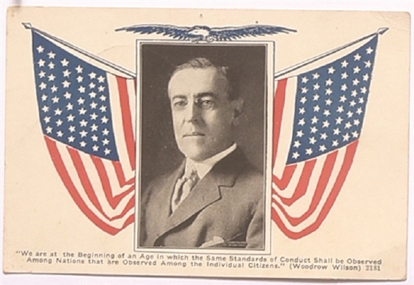 Wilson American Flags Postcard
