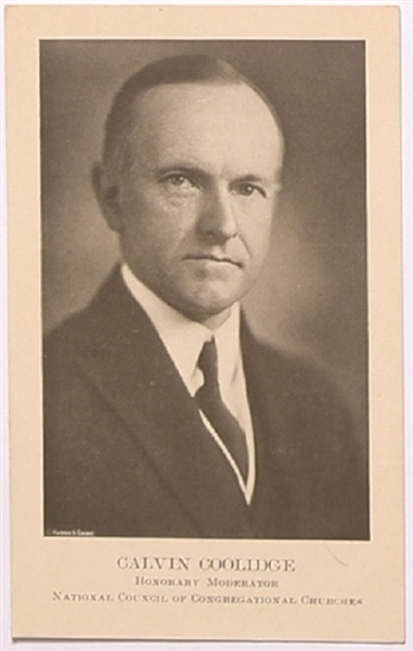 Calvin Coolidge Religion Card