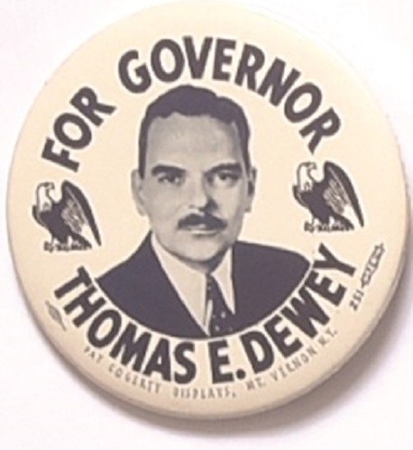 Dewey for Governor Eagles Pin