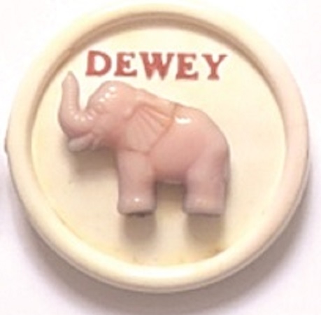 Dewey Pink Elephant Plastic Pin