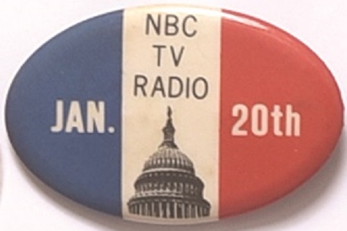 John F. Kennedy 1960 NBC TV, Radio Badge