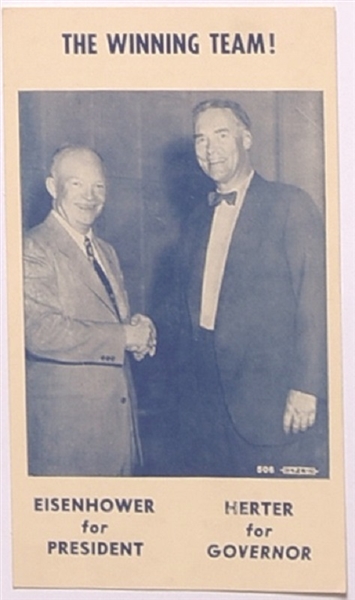 Eisenhower, Herter Massachusetts Campaign Card