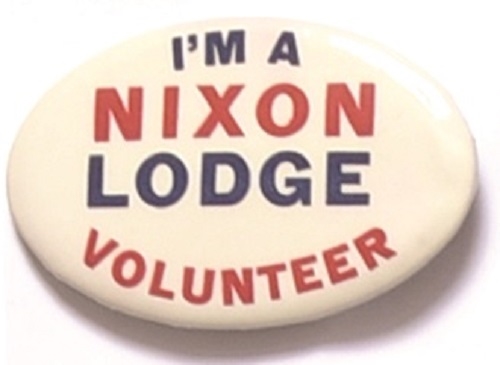 Nixon, Lodge Volunteer Oval Celluloid
