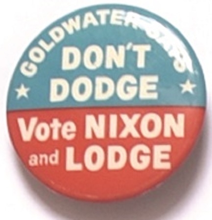 Goldwater Says Dont Dodge Vote Nixon, Lodge