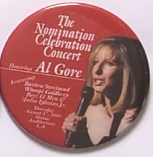 Gore Streisand Concert Pin