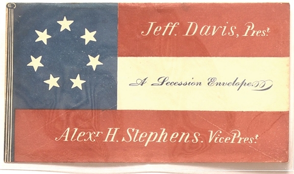 Jefferson Davis, A Secession Envelope