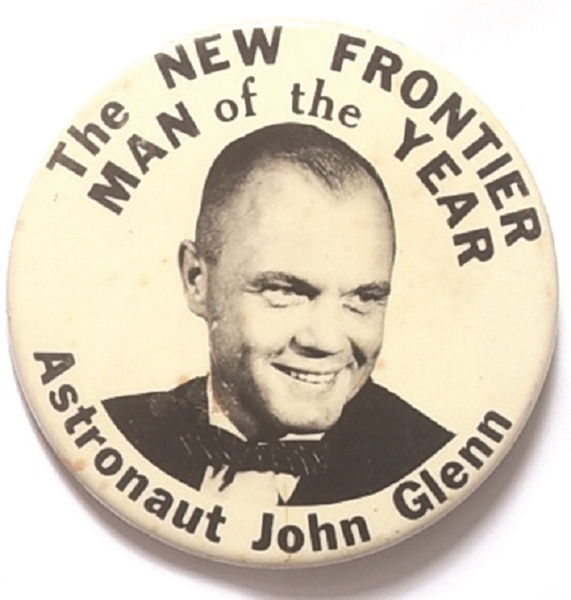 John Glenn New Frontier Man of Year Emress Pin Black Version