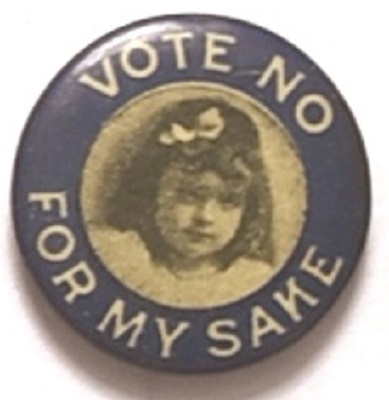 Temperance Vote No for My Sake Young Girl
