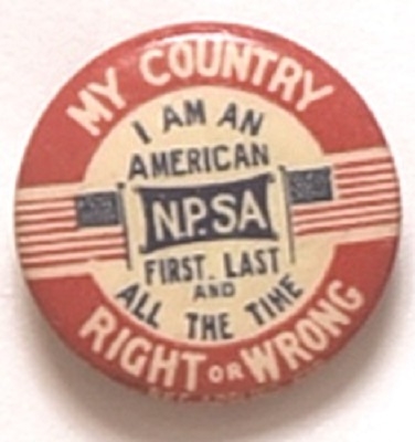 NPSA My Country Right or Wrong
