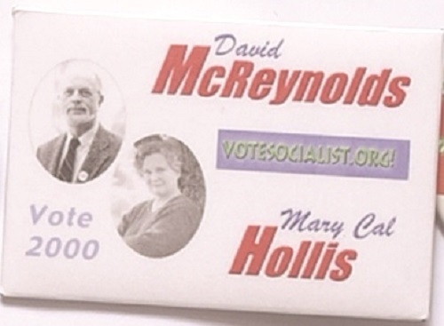 McReynolds, Hollis Socialist Party 2000 Jugate