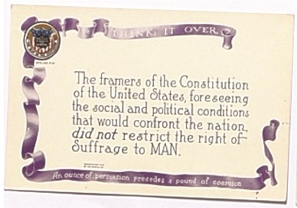 Suffrage Constitution Postcard