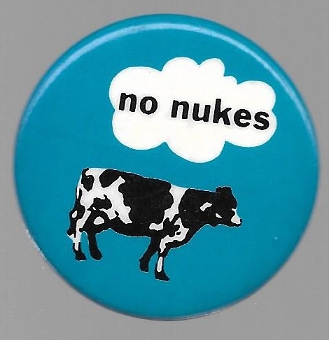 No Nukes Cow Pin