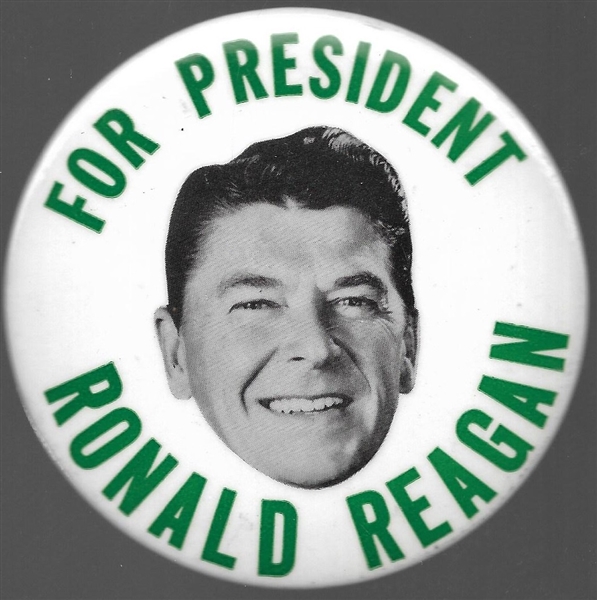 Reagan for President Floating Head, Green Letters