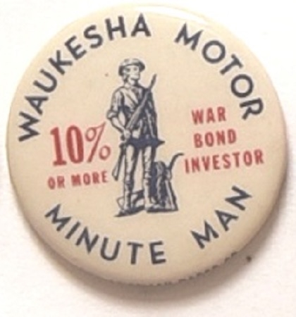Waukesha Motor Minute Man WW II Pin