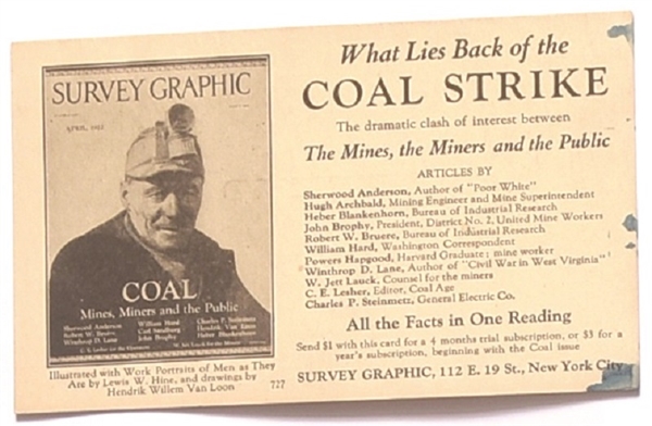 Coal Strike Postcard