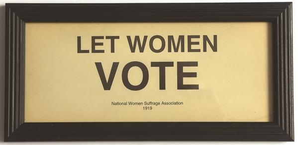 Let Women Vote Sign