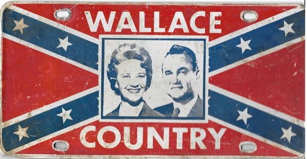 George and Lurleen Wallace Confederate Flag License