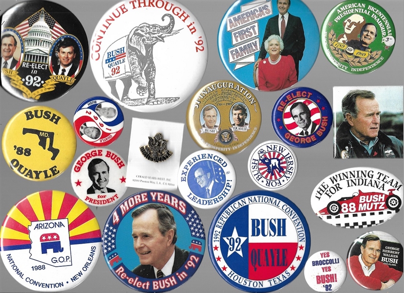 Gigantic George H.W. Bush Group of 200 Pins