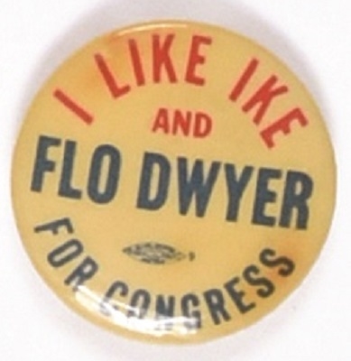 I Like and Flo Dwyer New Jersey Coattail Pin