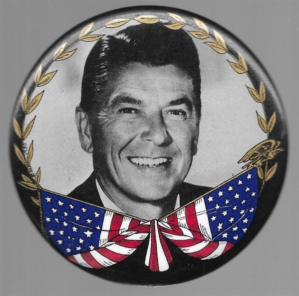 Ronald Reagan Laurel and Flag