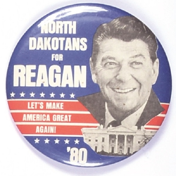 North Dakotans for Reagan 1980 Pin