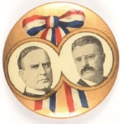 McKinley, Roosevelt Gold Jugate, Ribbon Design
