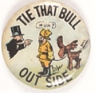 Bull Moose Tie that Bull Outside Comic Pin