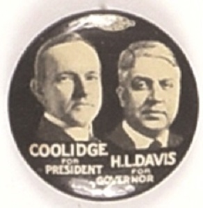 Coolidge, Davis Ohio Celluloid Coattail