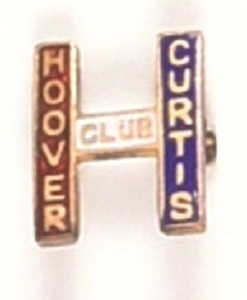 Hoover, Curtis Club Enamel "H" Pinback