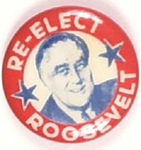 Re-Elect Roosevelt Picture Pin