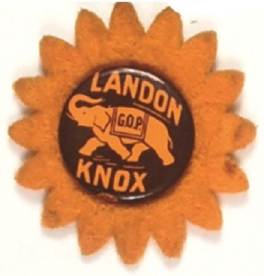 Landon, Knox Celluloid with Felt Flower