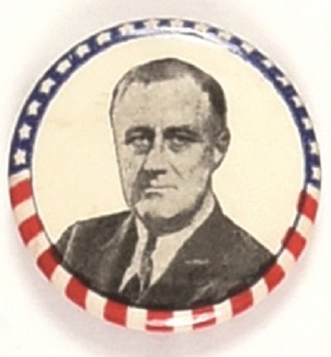 Franklin Roosevelt Stars, Stripes with White Background