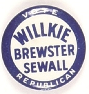 Willkie, Brewster, Sewall Maine Coattail