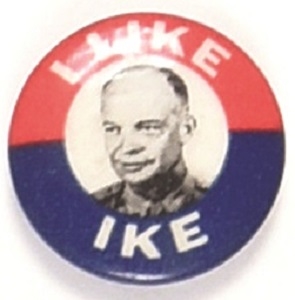 I Like Ike Celluloid Picture Pin
