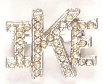 Ike Clear Glass Jewelry Pin