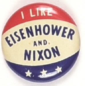 I Like Eisenhower and Nixon 3 Stars Litho