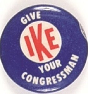 Give Ike Your Congressman Bullseye Pin