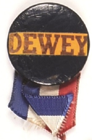 Dewey Hand-Made Pin With Ribbon