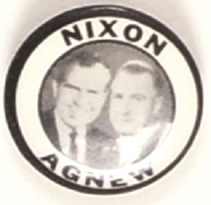 Nixon, Agnew Black and White Jugate