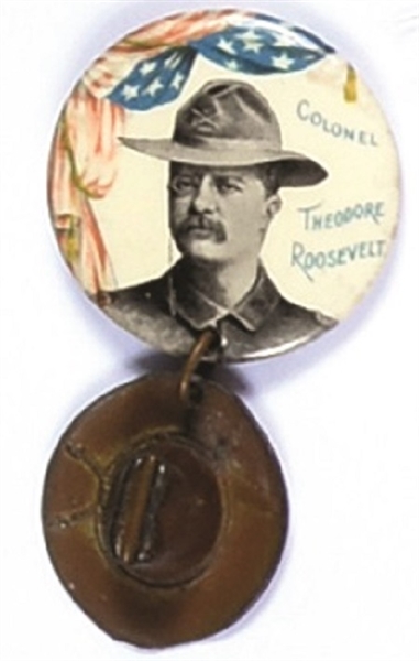 Roosevelt Rough Rider Pin and Hat