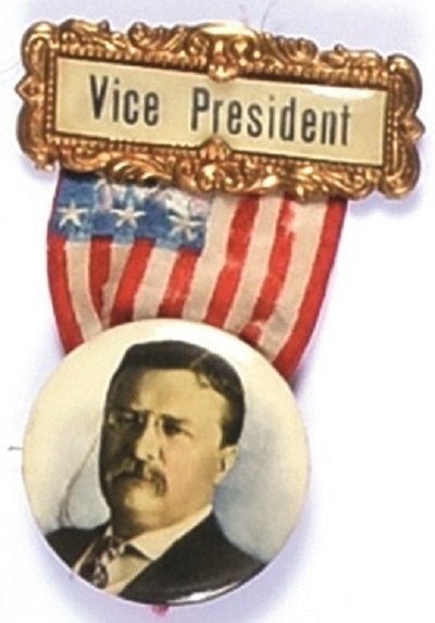 Theodore Roosevelt Scarce Vice President Pin