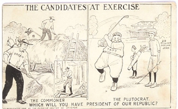 Bryan, Taft Candidates at Exercise Postcard