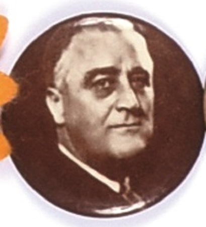 Franklin Roosevelt Sepia Celluloid Larger Photo