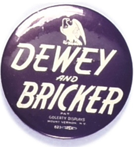 Dewey and Bricker Eagle Celluloid