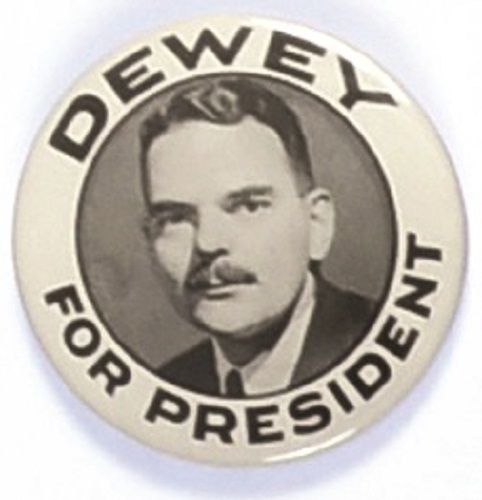 Dewey for President Extra Sharp Photo Celluloid