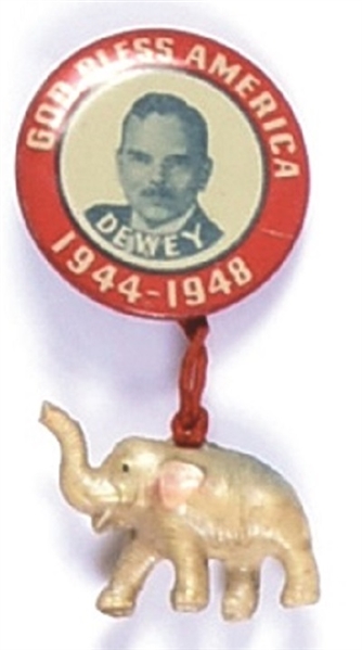 Dewey God Bless America Pin, Elephant