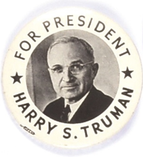 Truman for President Larger Celluloid