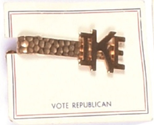Eisenhower Tie Clasp, Original Card