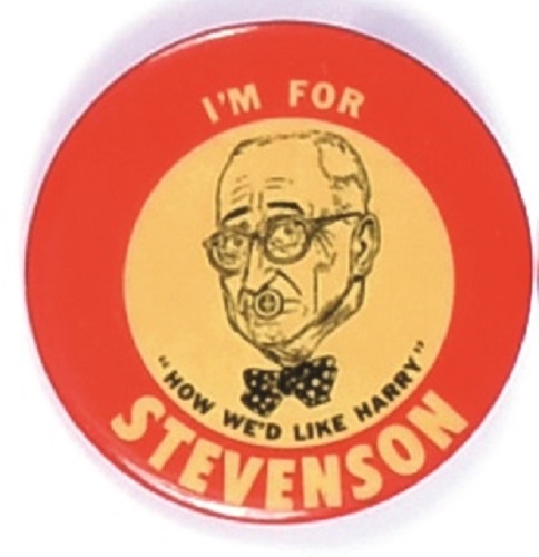 Stevenson, Anti Truman Buttoned Lip Pin