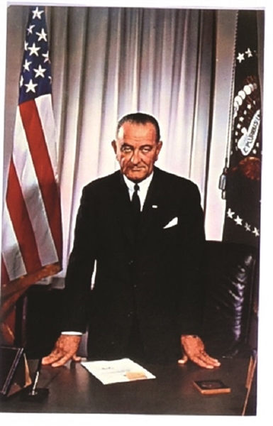 Lyndon Johnson Color Postcard